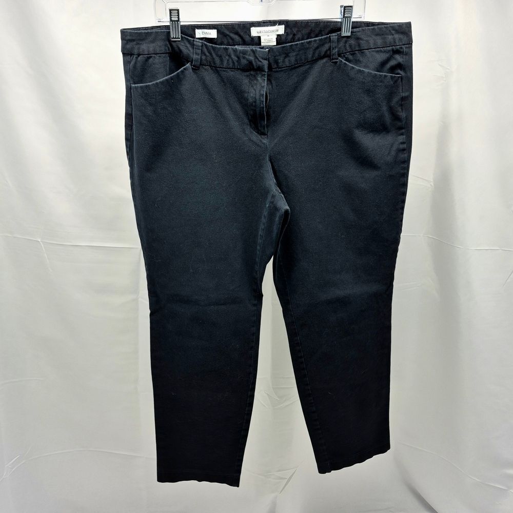 Liz Claiborne Emma Classic Ankle Pants Black Size 18